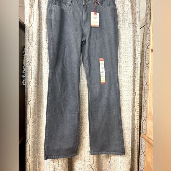 St John Bay ladies 14 gray straight leg jeans new - Picture 1 of 6